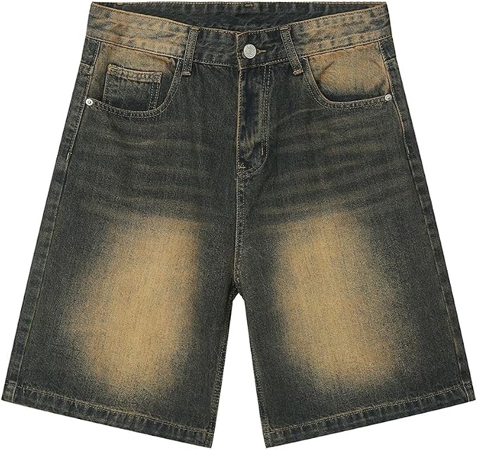 Vintage Washed Oversized Denim Shorts