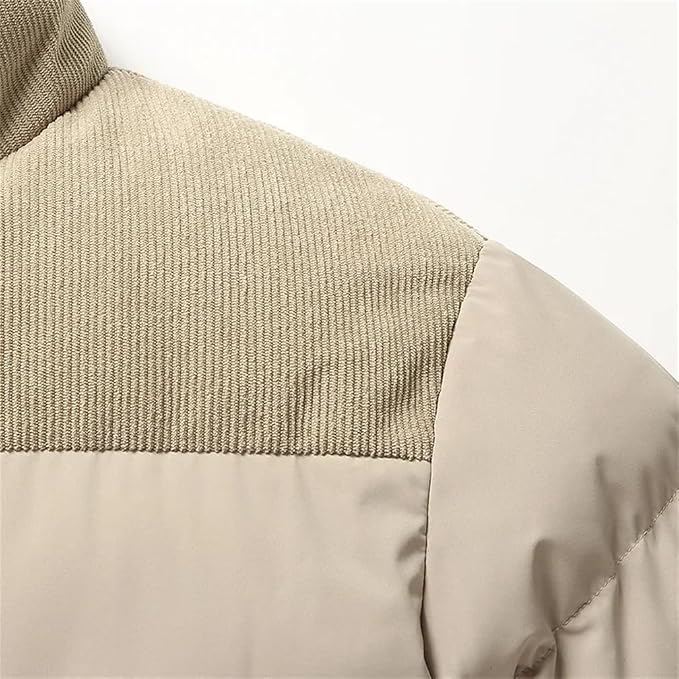 Thickened Winter Puffer Jacket | Corduroy Top