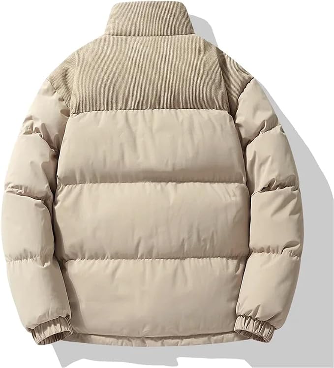 Thickened Winter Puffer Jacket | Corduroy Top