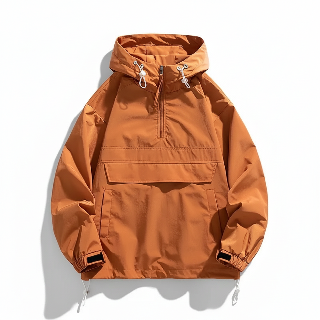 Waterproof Half-Zip Anorak Windbreaker Jacket