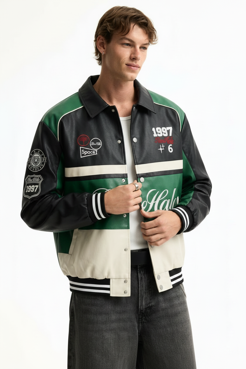 Leather Varsity Jacket