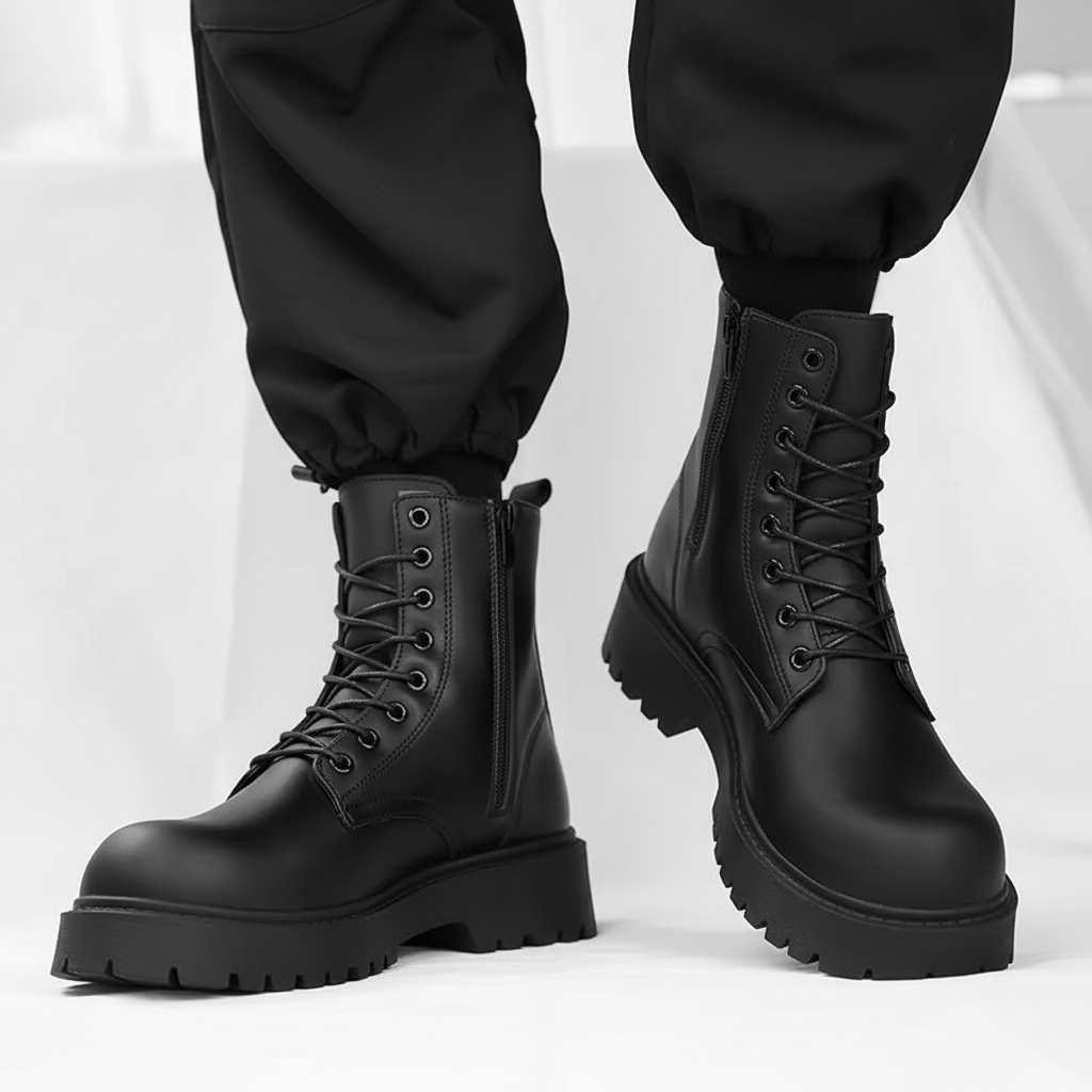Heavy-Duty Waterproof Tactical Leather Boots