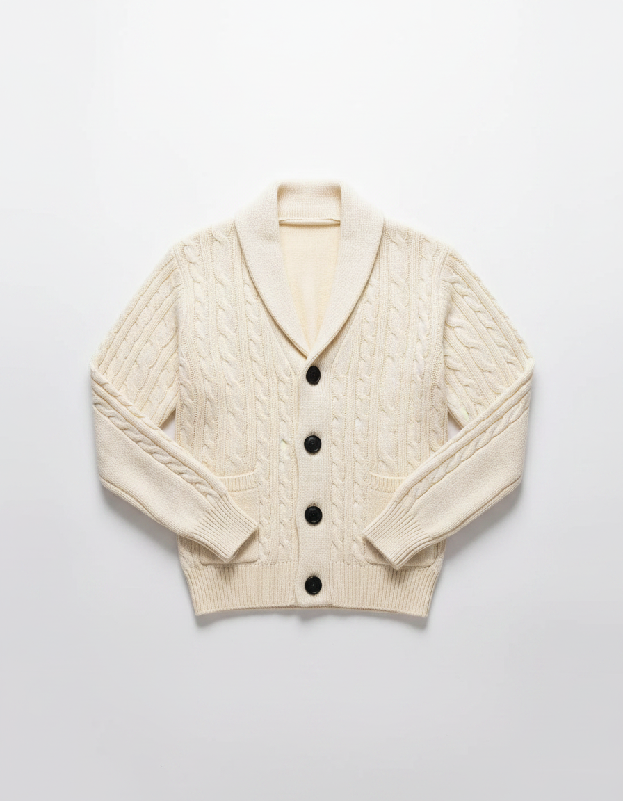 Thick Buttoned Knit Cardigan