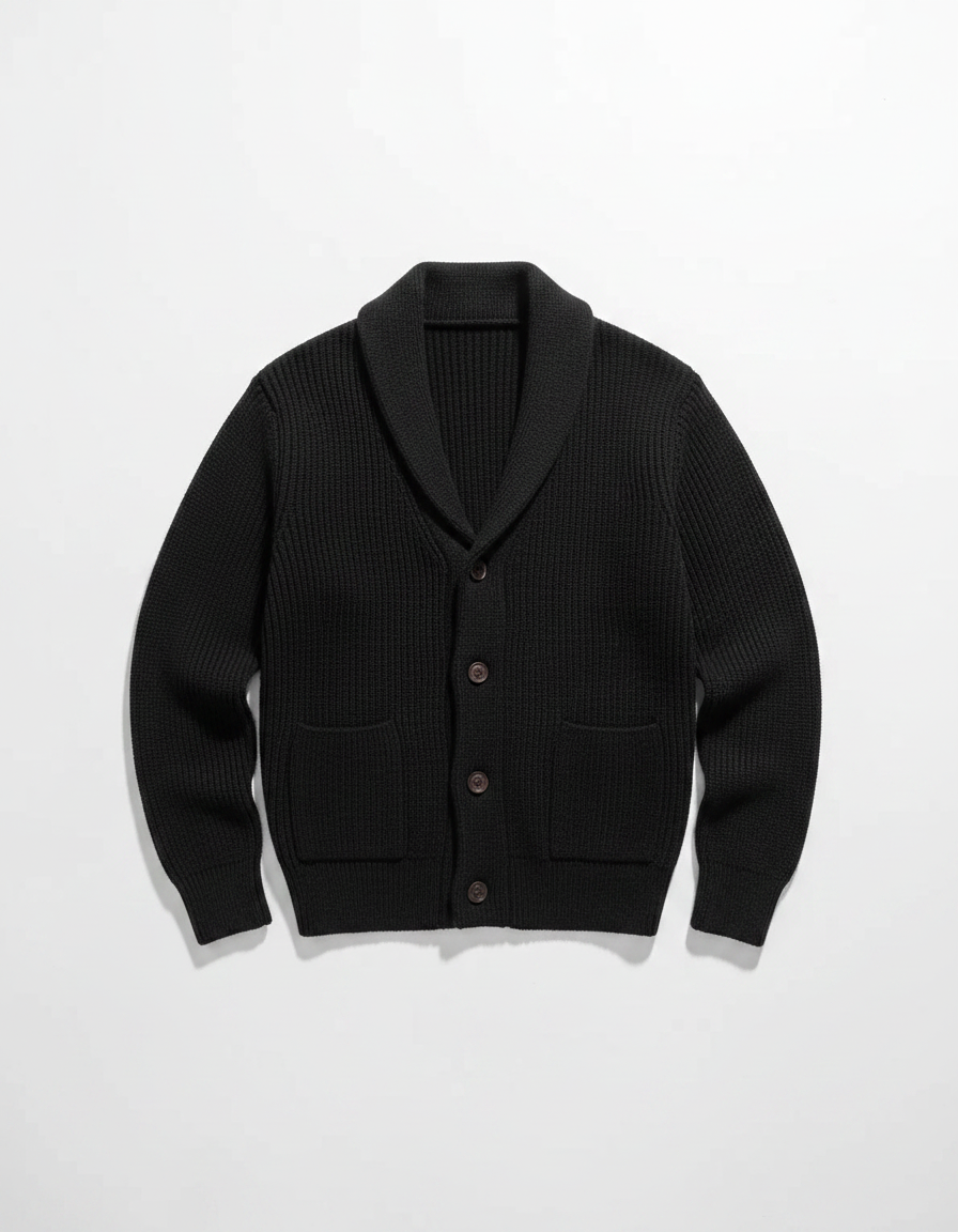 Thick Buttoned Knit Cardigan
