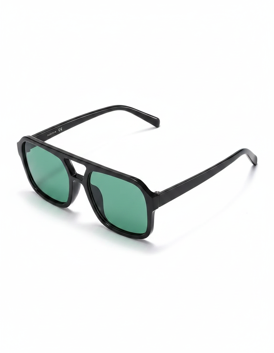 Classic Double-Bridge Square Frame Sunglasses | Multiple Colors