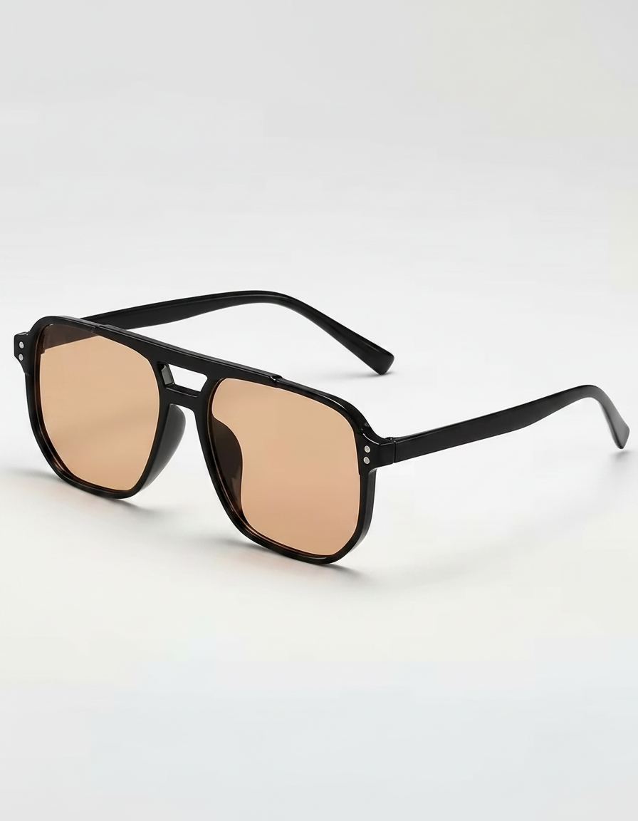 Classic Double-Bridge Square Frame Sunglasses | Multiple Colors