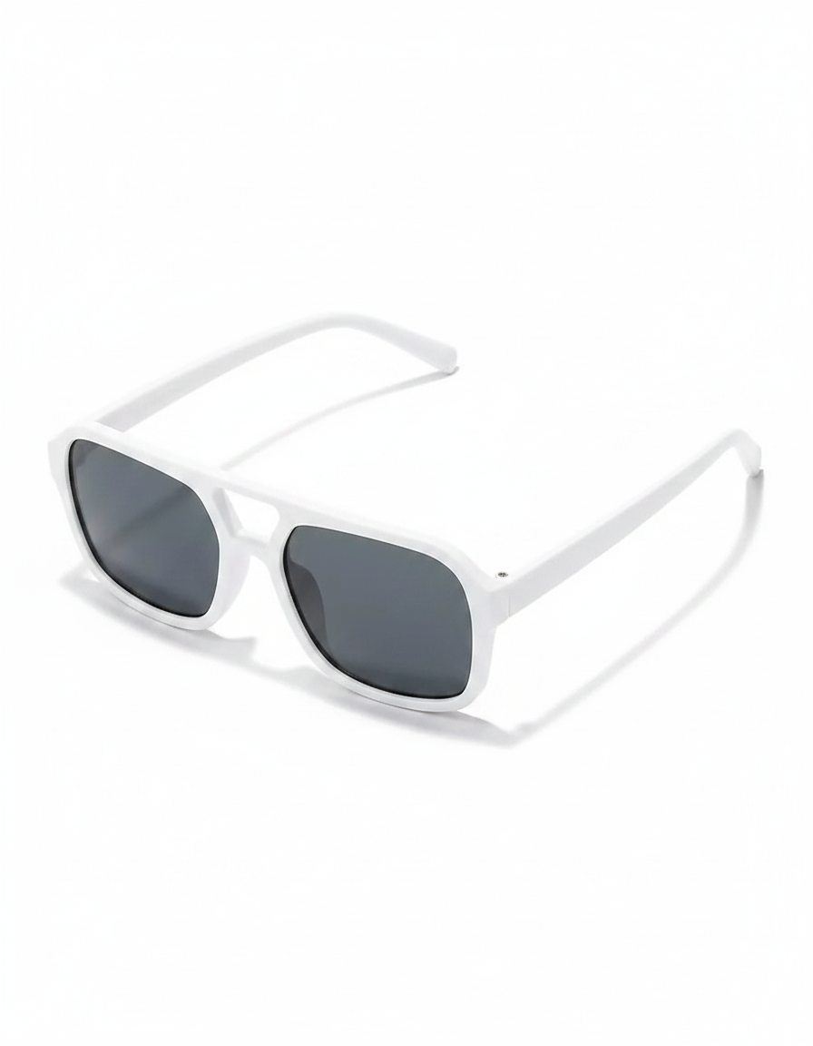 Classic Double-Bridge Square Frame Sunglasses | Multiple Colors
