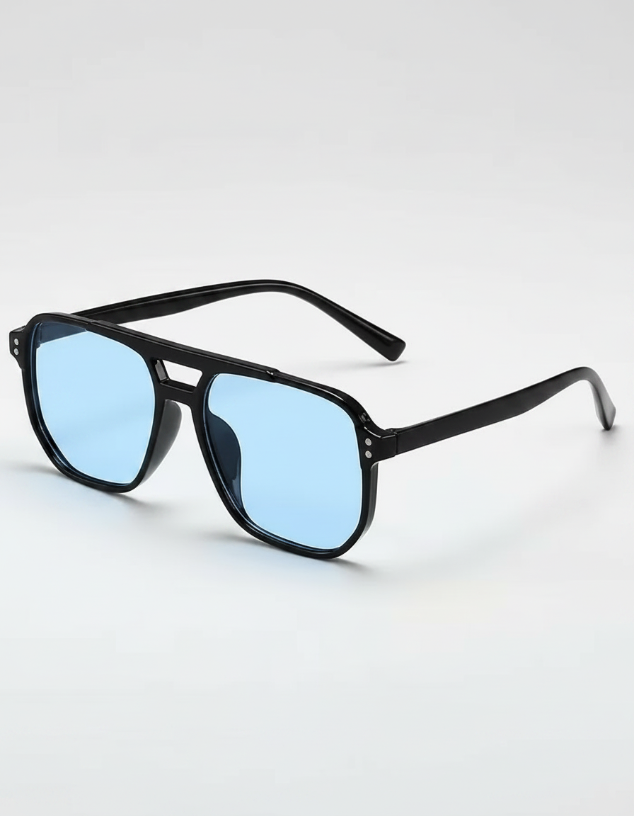 Classic Double-Bridge Square Frame Sunglasses | Multiple Colors