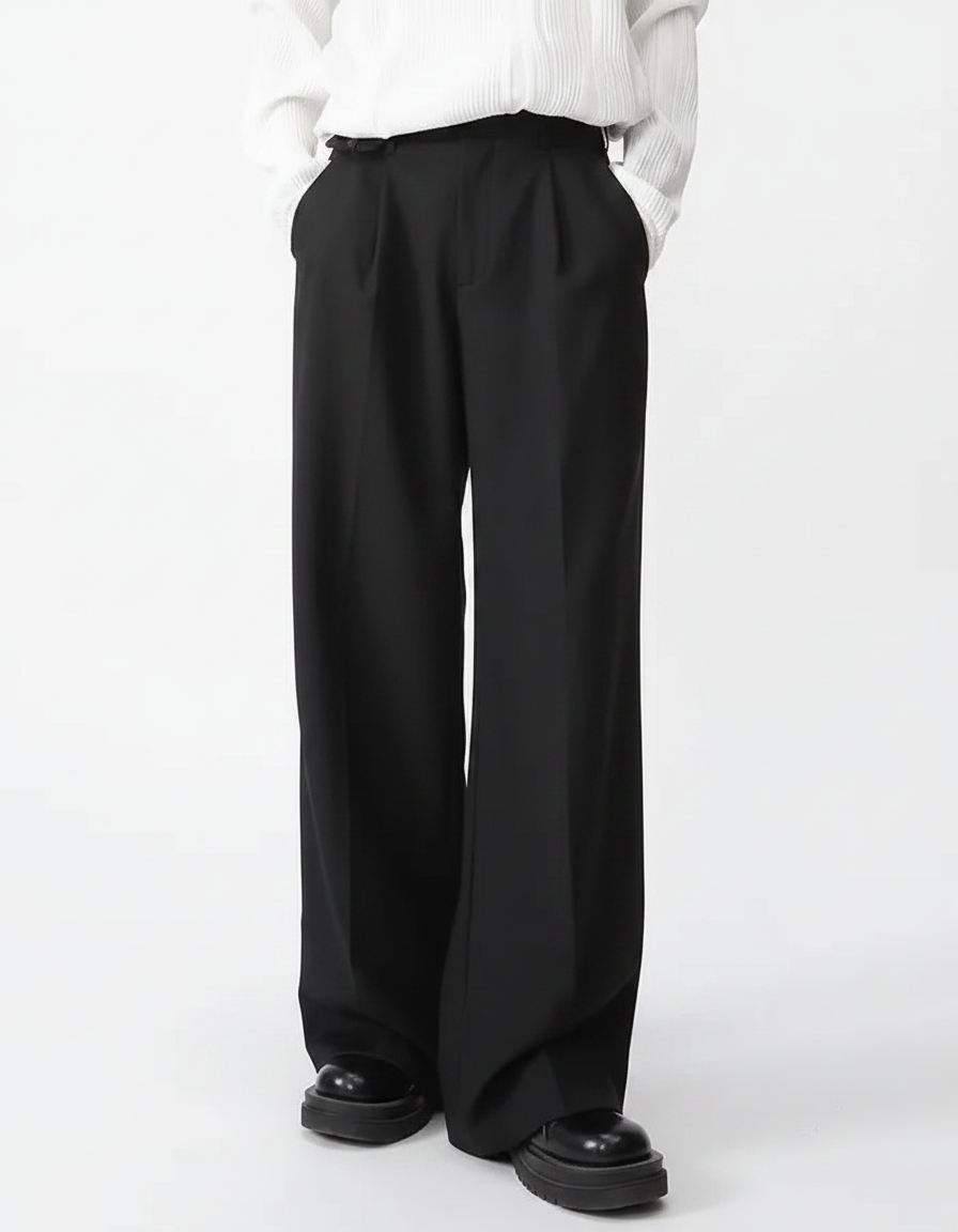 Men's Loose Fit Suit Trousers | Comfortable Wide-Leg