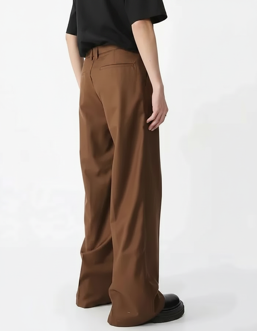 Men's Loose Fit Suit Trousers | Comfortable Wide-Leg