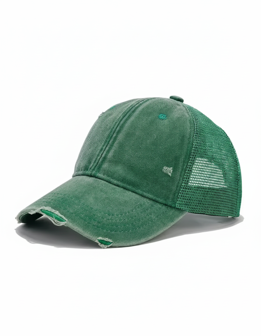 Distressed Washed Mesh Trucker Baseball Cap