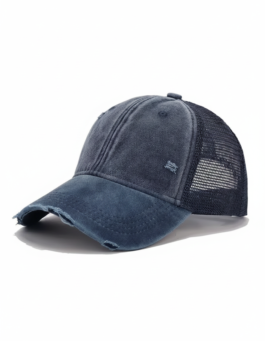 Distressed Washed Mesh Trucker Baseball Cap
