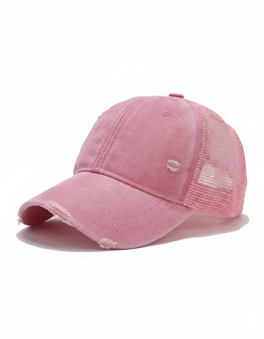 Distressed Washed Mesh Trucker Baseball Cap