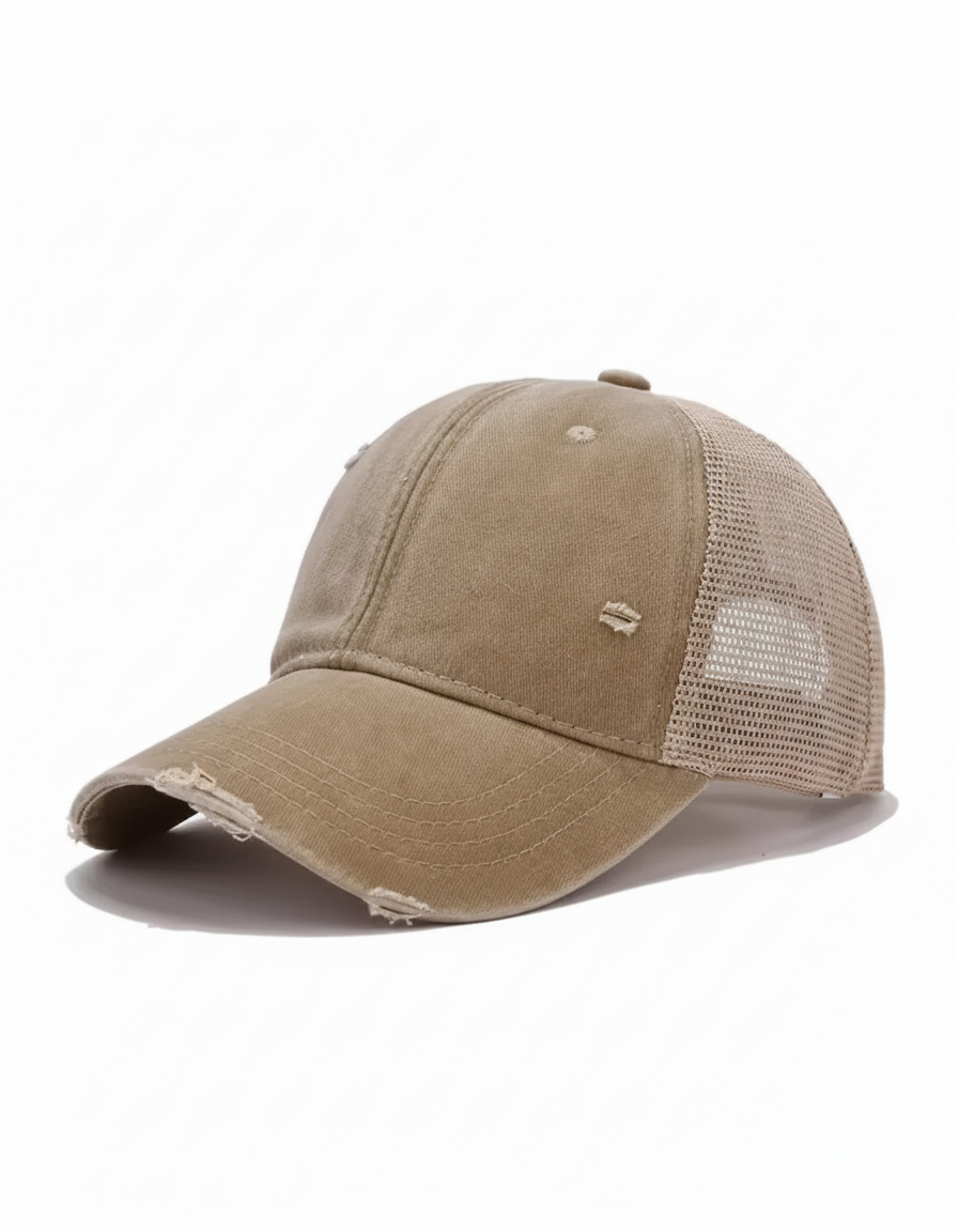 Distressed Washed Mesh Trucker Baseball Cap