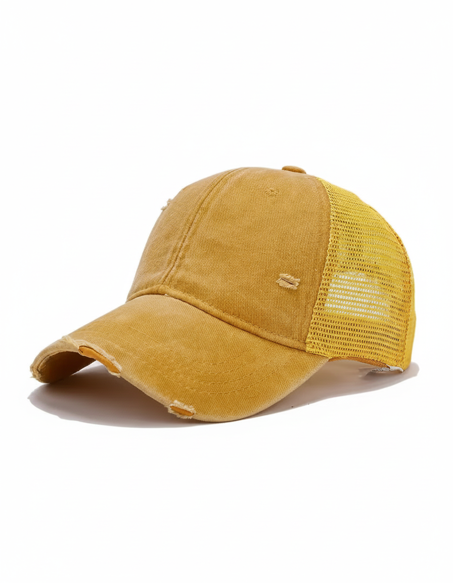 Distressed Washed Mesh Trucker Baseball Cap