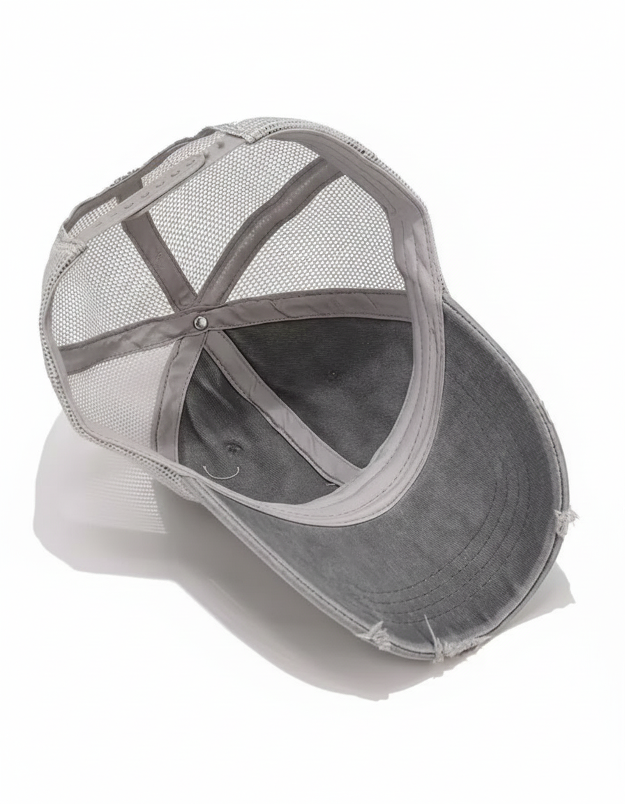 Distressed Washed Mesh Trucker Baseball Cap
