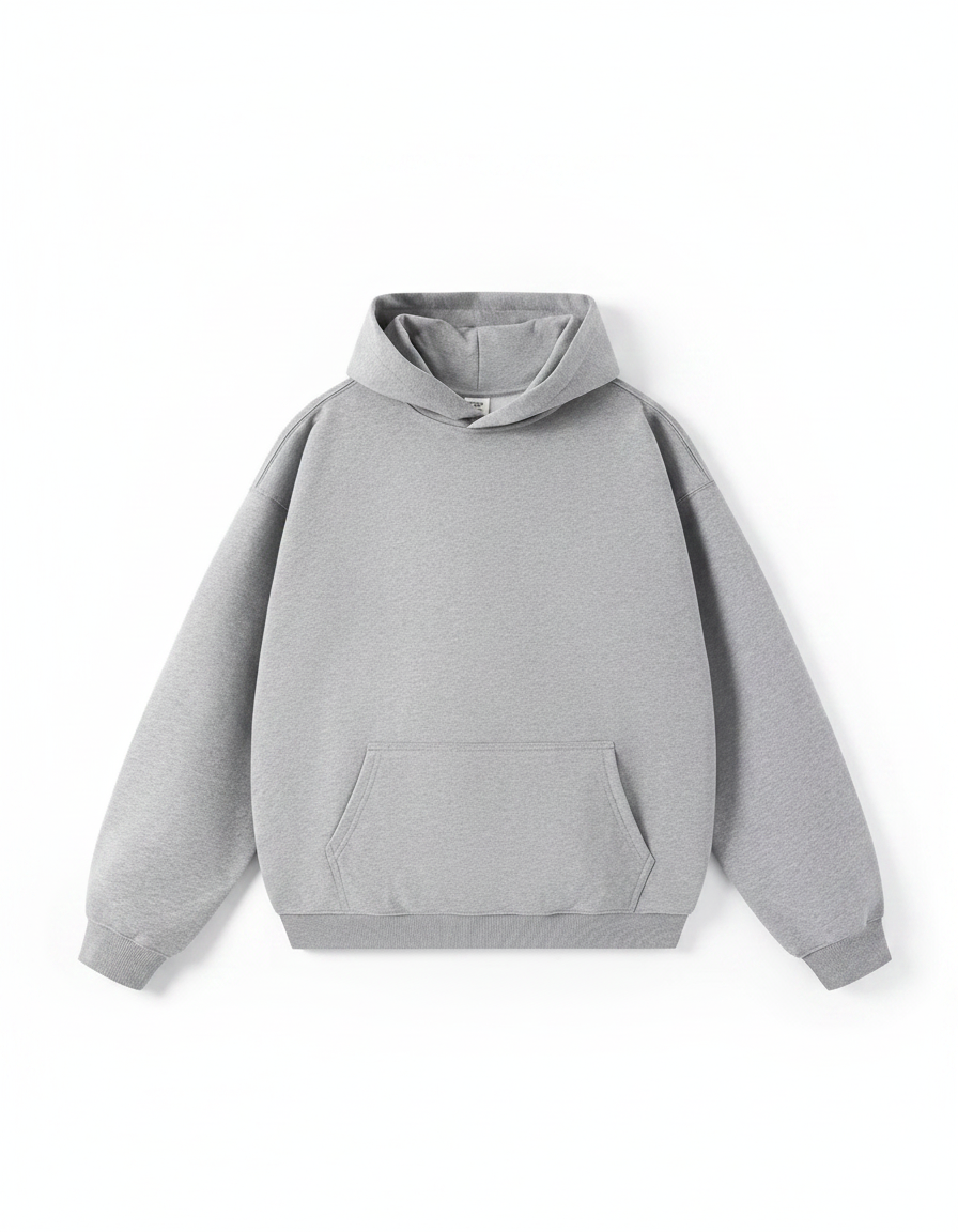 Solid Color Hooded Men's Sweatshirt with Large Pocket | Multiple Colors