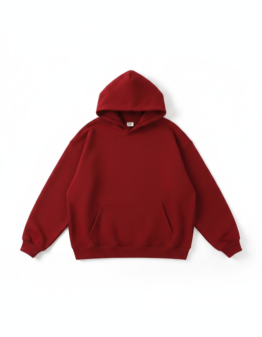 Solid Color Hooded Men's Sweatshirt with Large Pocket | Multiple Colors