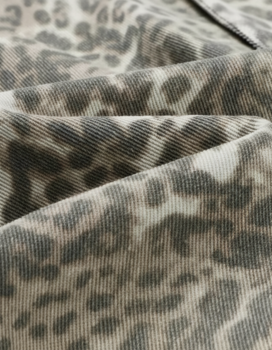 Men’s Leopard Print Denim Shorts