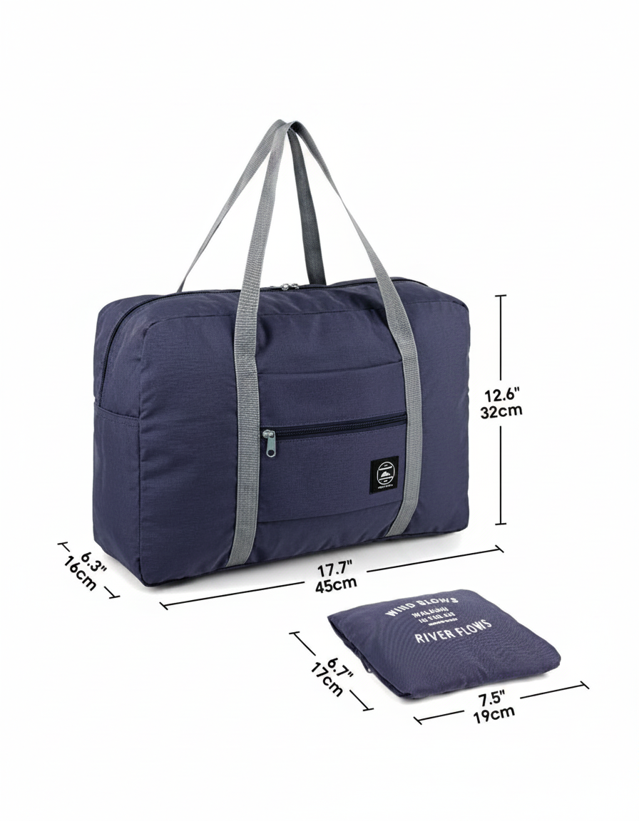 Foldable Travel Duffel Bag | Lightweight Carry-On Luggage For Trips