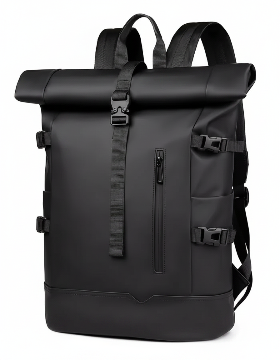 Roll-Top Expandable Backpack | Large Capacity Travel and Commuter Laptop Daypack