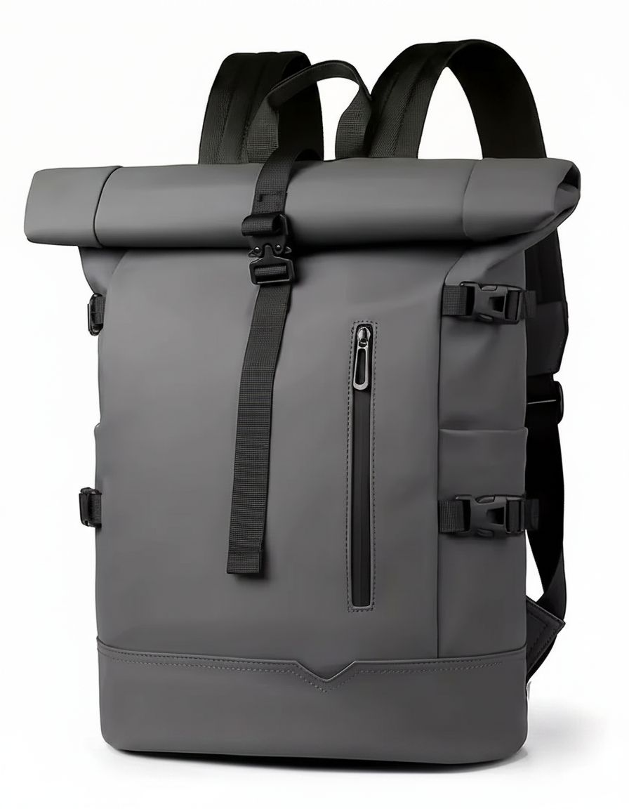 Roll-Top Expandable Backpack | Large Capacity Travel and Commuter Laptop Daypack