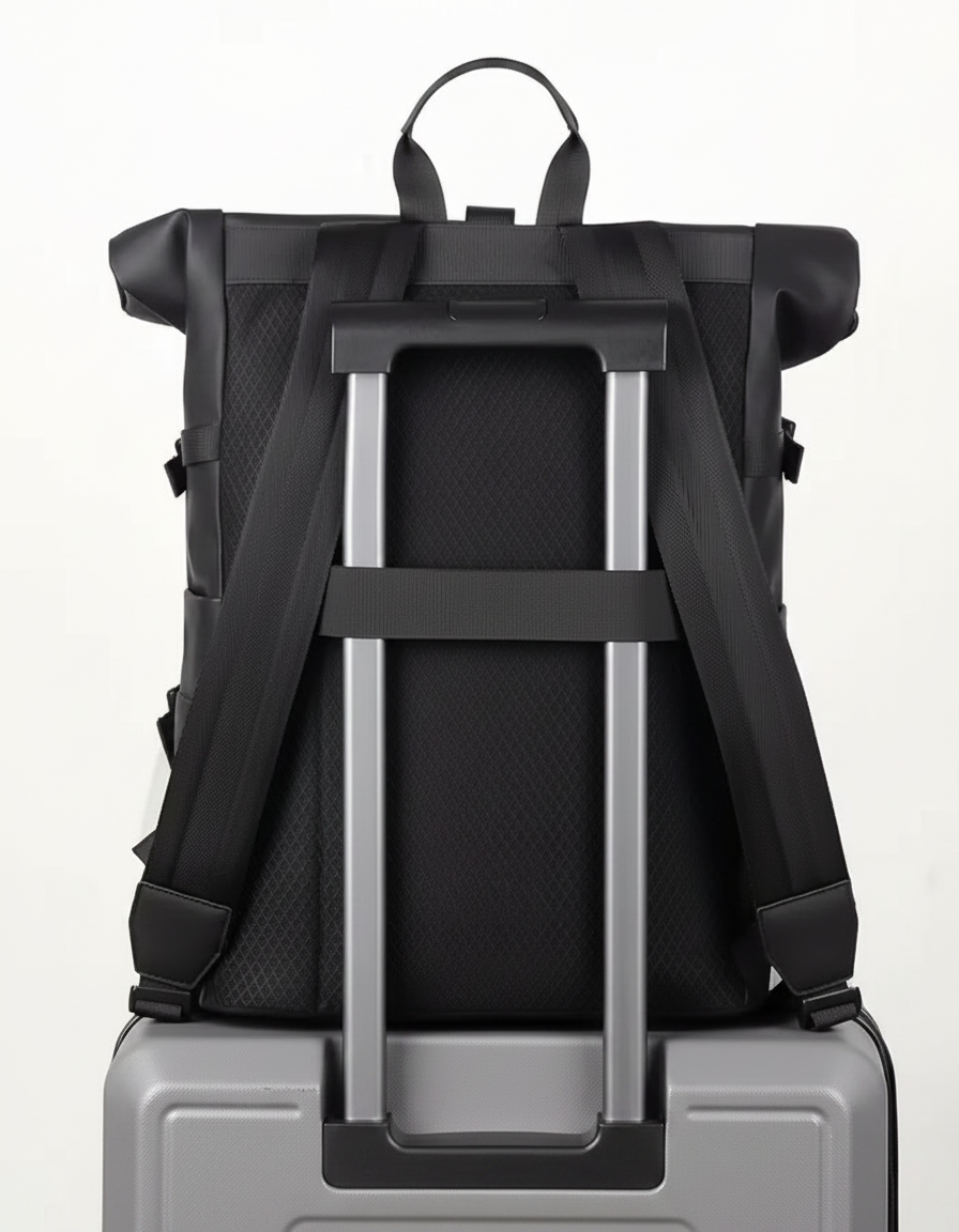 Roll-Top Expandable Backpack | Large Capacity Travel and Commuter Laptop Daypack