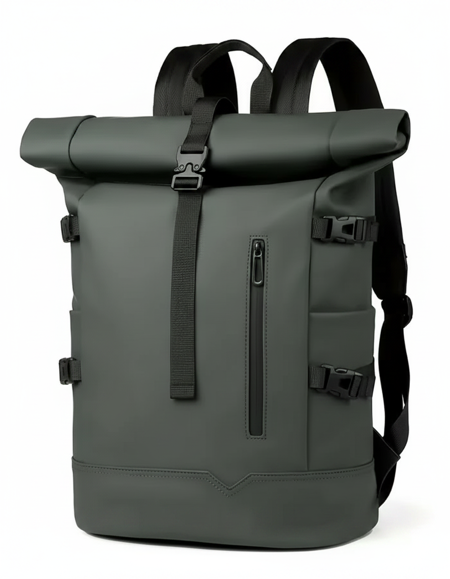 Roll-Top Expandable Backpack | Large Capacity Travel and Commuter Laptop Daypack