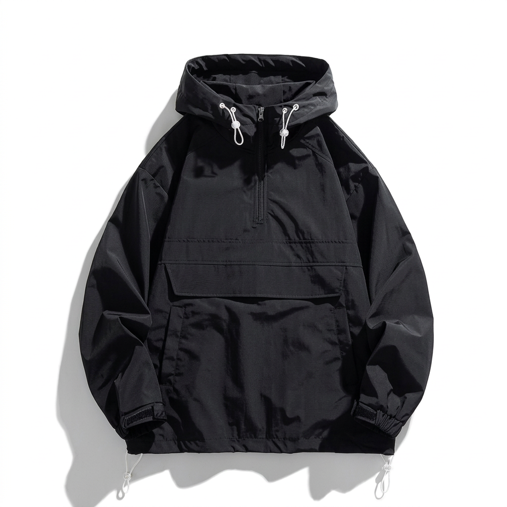 Waterproof Half-Zip Anorak Windbreaker Jacket