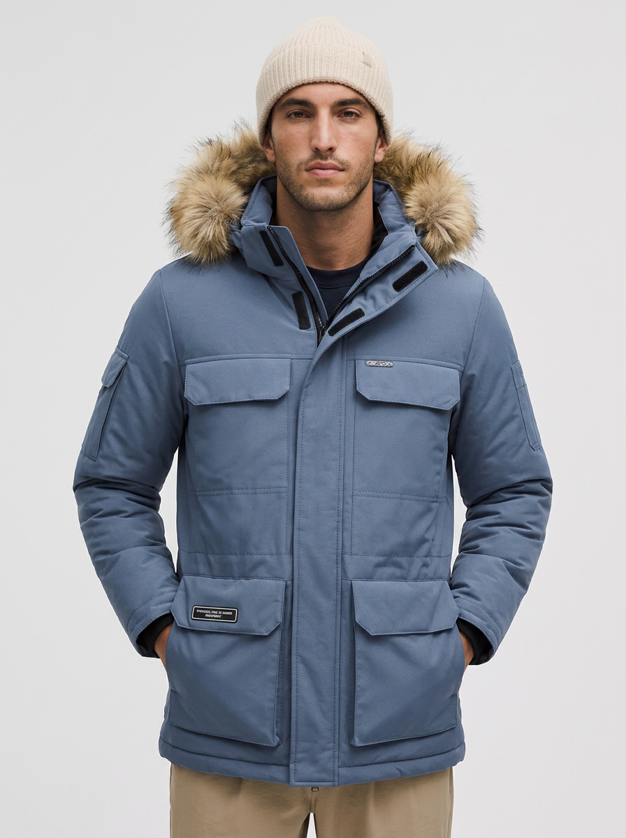 Heavy-Duty Fur Winter Parka | Weather Resistant