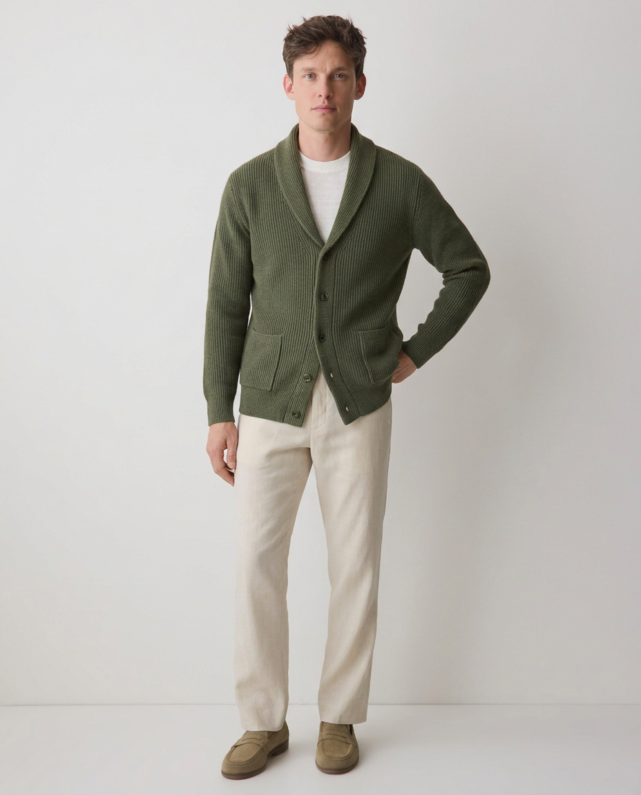 Thick Buttoned Knit Cardigan
