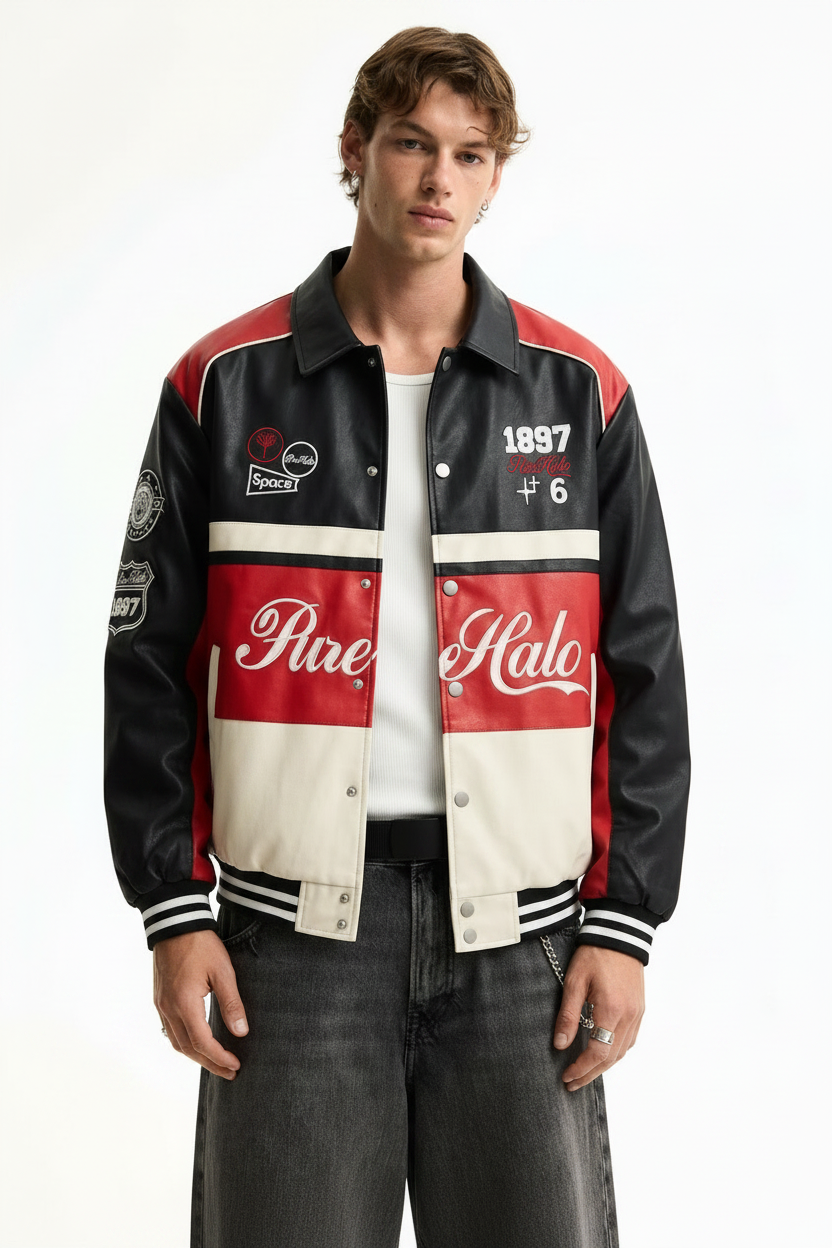 Leather Varsity Jacket