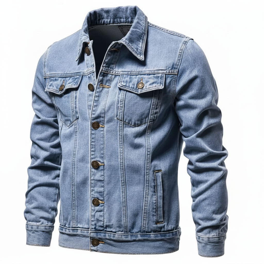 Slim Fit Denim Jacket | Cotton Made
