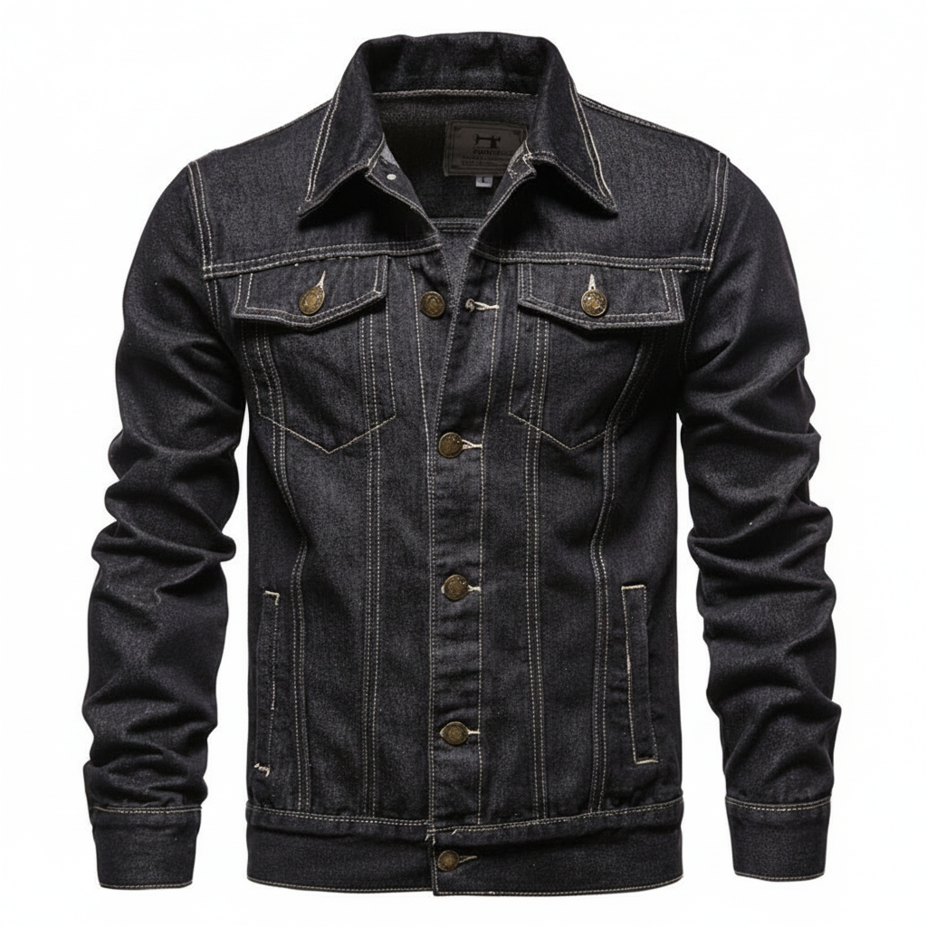 Slim Fit Denim Jacket | Cotton Made