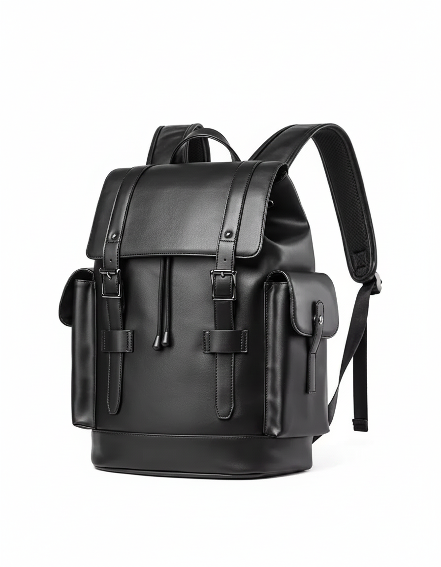 Waterproof Leather Laptop Backpack