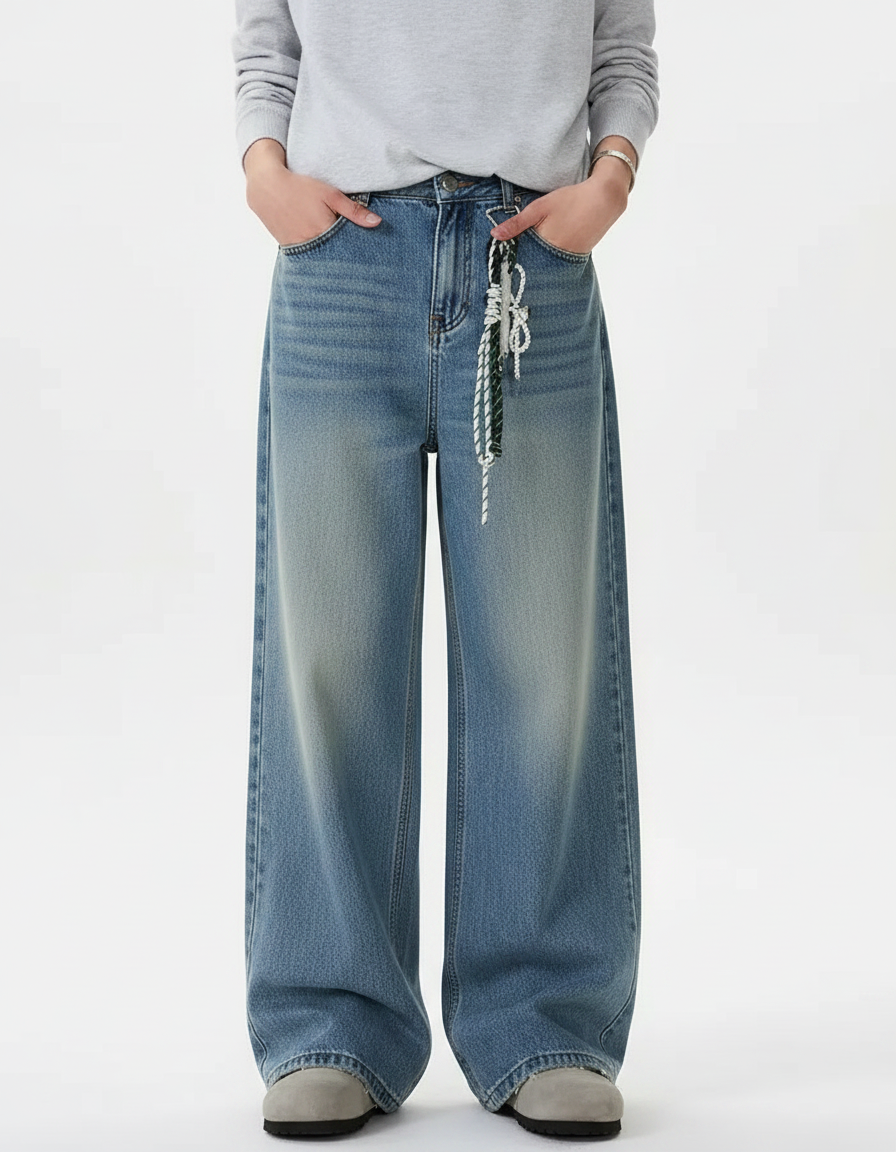 Washed Baggy Jeans