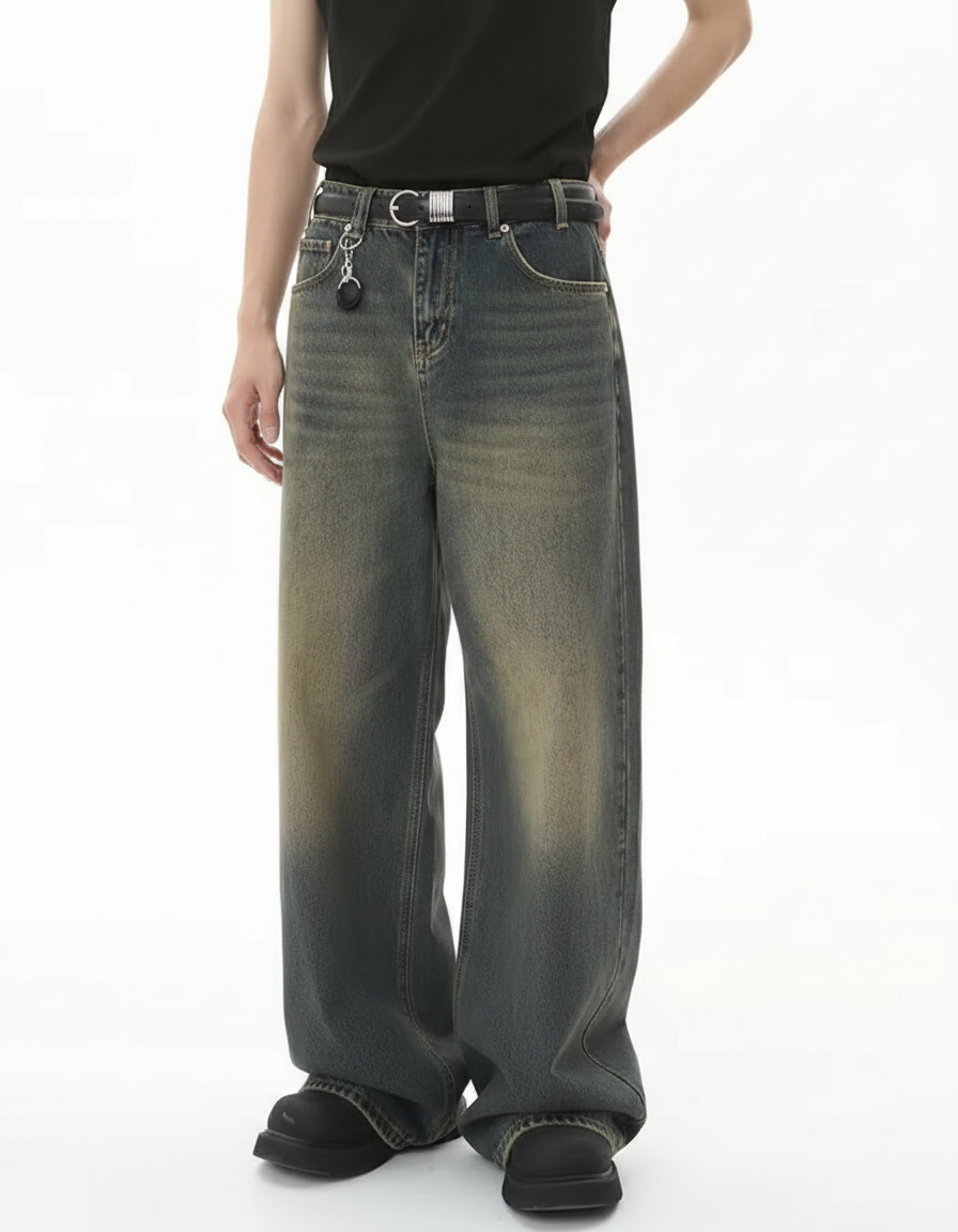 Washed Baggy Jeans
