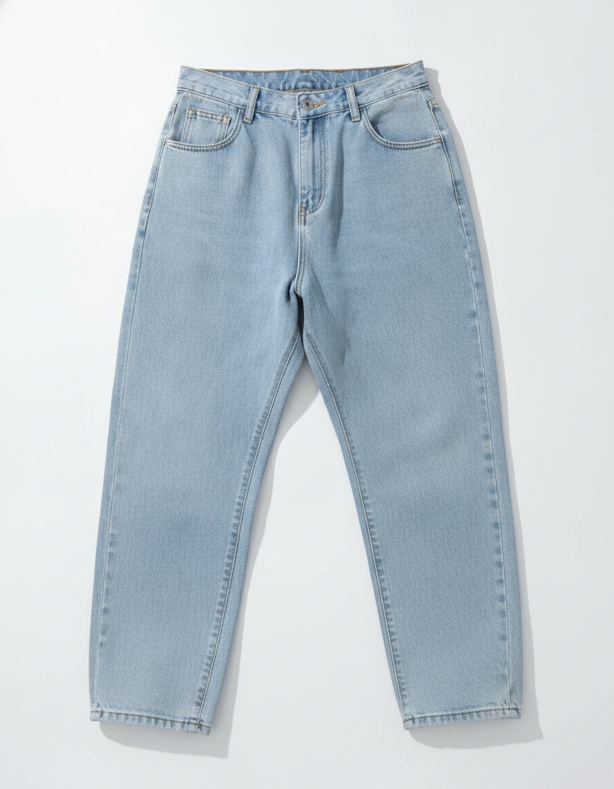 Baggy Straight Leg Denim Jeans | Heavyweight Denim