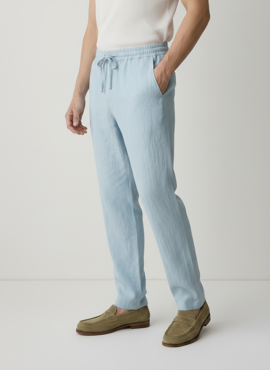 Cotton Linen Straight Leg Trousers | Multiple Colors