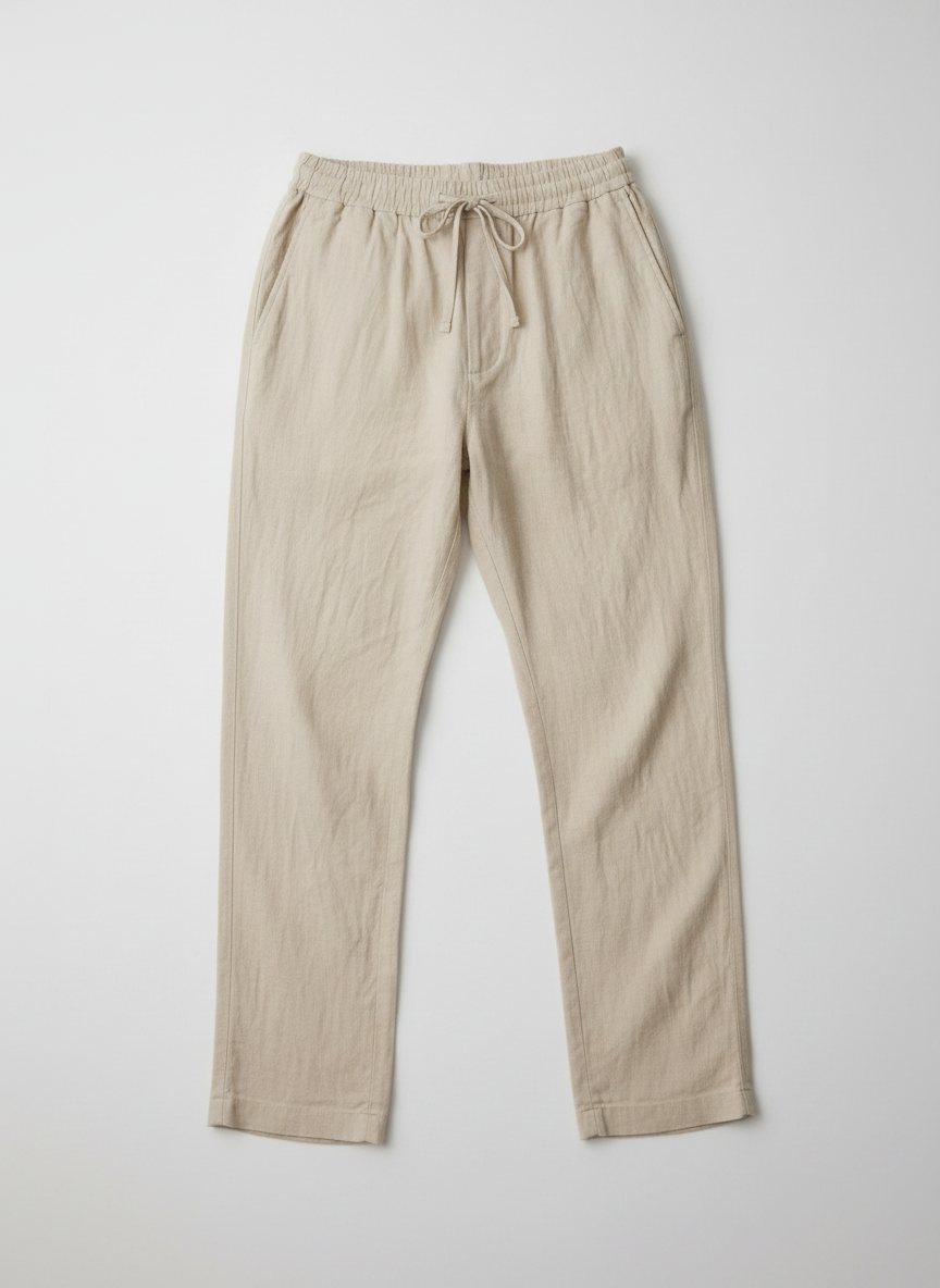 Cotton Linen Straight Leg Trousers | Multiple Colors