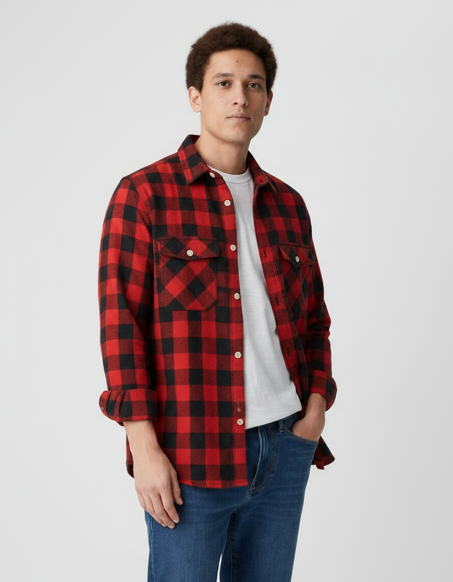 Plaid Flannel Button-Up Shirt | Multiple Colors