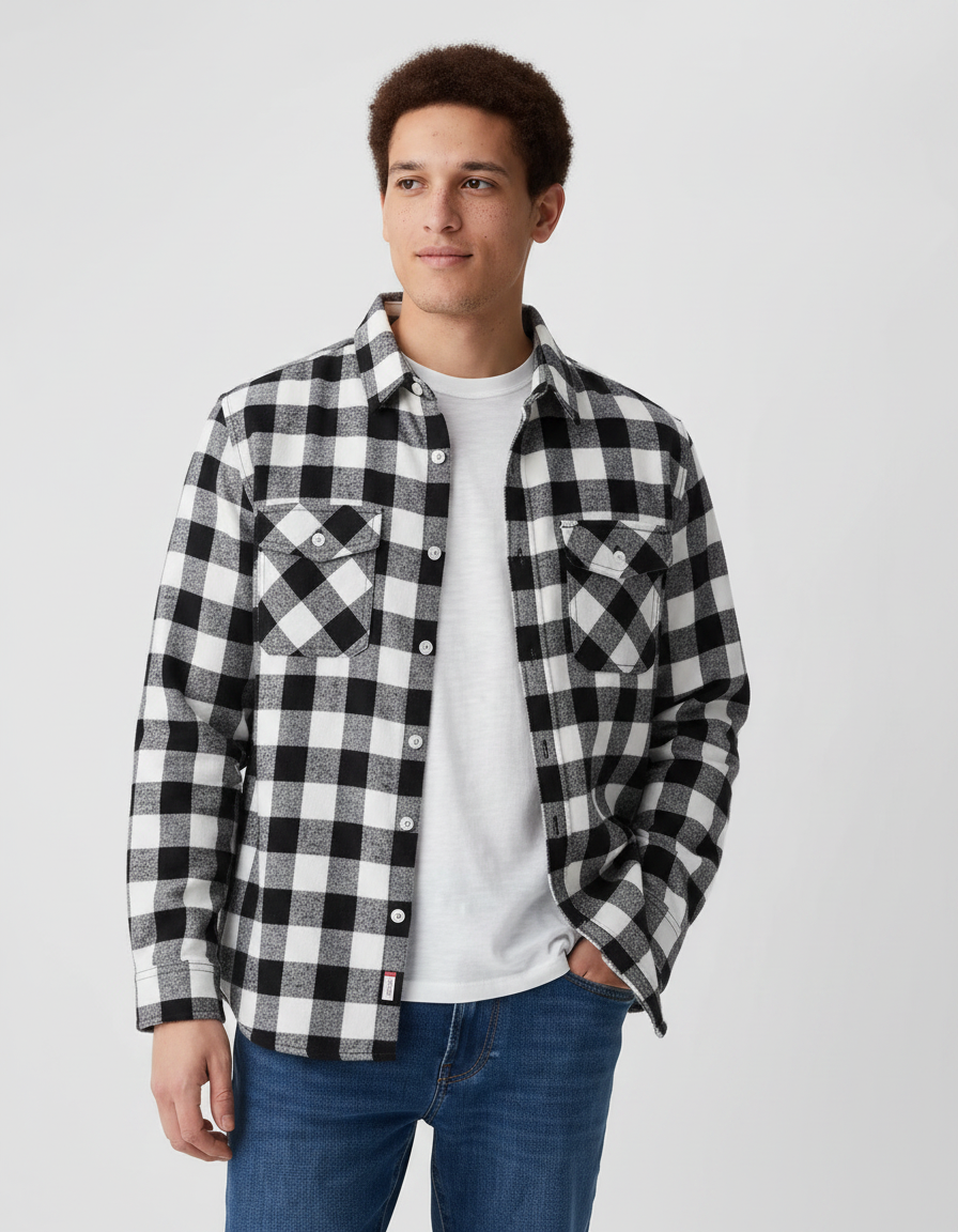 Plaid Flannel Button-Up Shirt | Multiple Colors