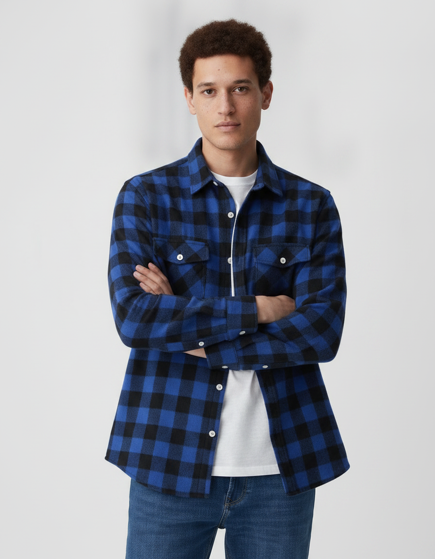 Plaid Flannel Button-Up Shirt | Multiple Colors