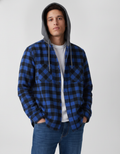 Plaid Flannel Shirt With Hoodie | Multiple Colors