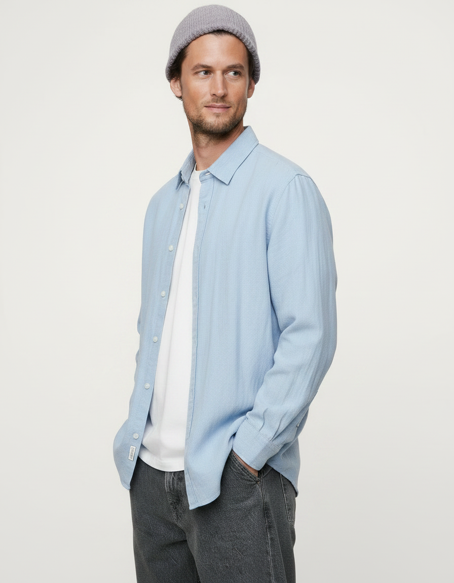 Lightweight Linen Button-Up Shirt