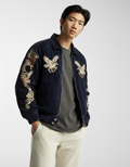 Japanese Embroidered Dragon Bomber Jacket