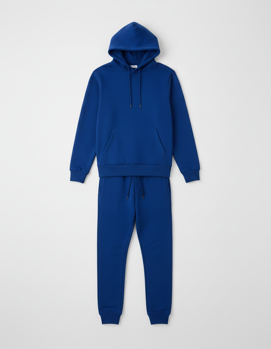 Solid Color Two-Piece Tracksuit | Hoodie & Pants, Multiple Colors