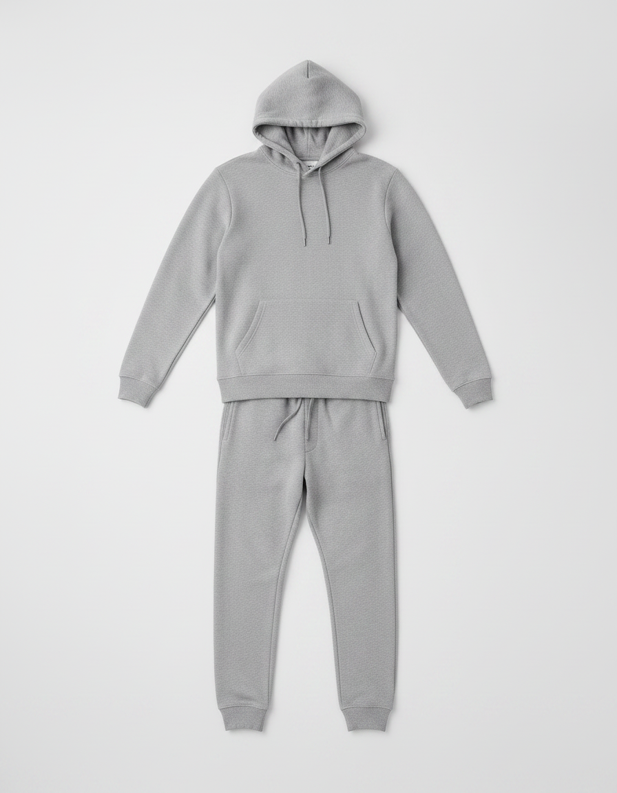 Solid Color Two-Piece Tracksuit | Hoodie & Pants, Multiple Colors