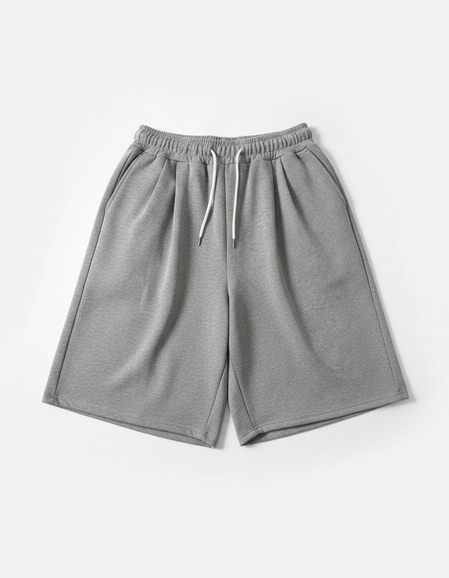 Men's Casual 3/4 Sports Shorts | Drawstring Elastic Waist Loose Wide Leg