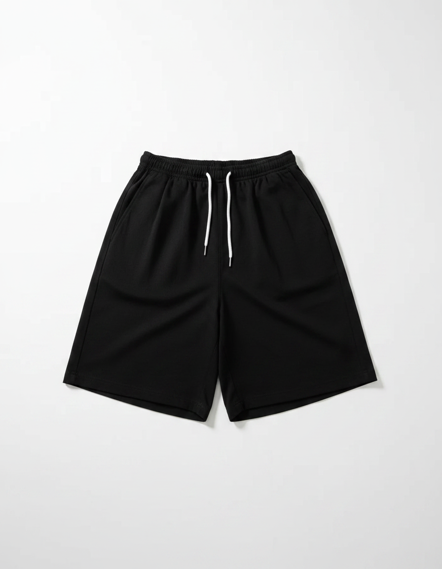 Men's Casual 3/4 Sports Shorts | Drawstring Elastic Waist Loose Wide Leg